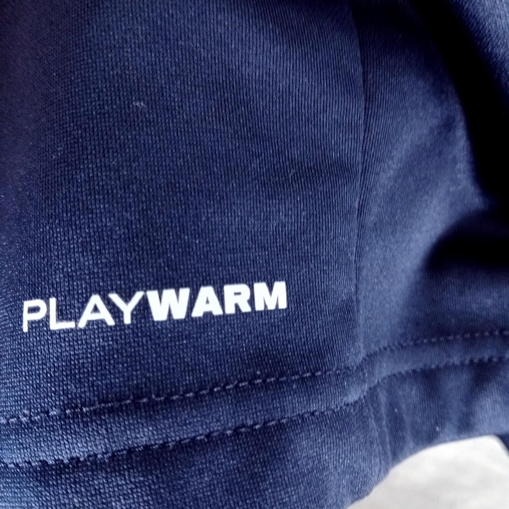 Reebok Sweater‎ Mens Large Blue Quarter Zip PlayWarm Pullover Athletic Top - Picture 11 of 11